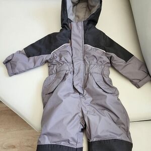 Stylish Kids Overalls in Black and Gray